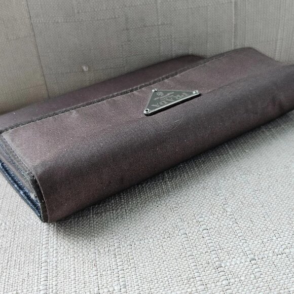 Prada Cardholder Wallet Trifold Leather/satin Billfold Purse Made in Italy - Picture 5 of 12